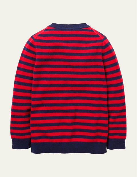 Cashmere Crew Neck Jumper - Starboard blue/Rockabilly red Cashmere Crew Neck Jumper - Starboard blue/Rockabilly red