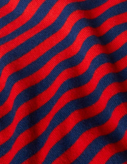 Cashmere Crew Neck Jumper - Starboard blue/Rockabilly red Cashmere Crew Neck Jumper - Starboard blue/Rockabilly red
