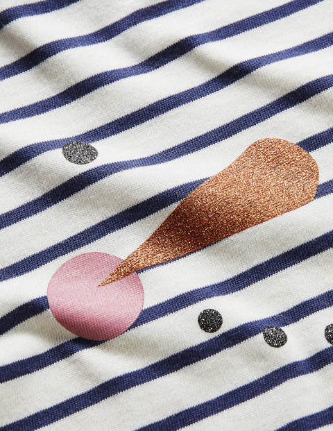 Festive Breton T-shirt - Ivory/Navy Snowman Festive Breton T-shirt - Ivory/Navy Snowman