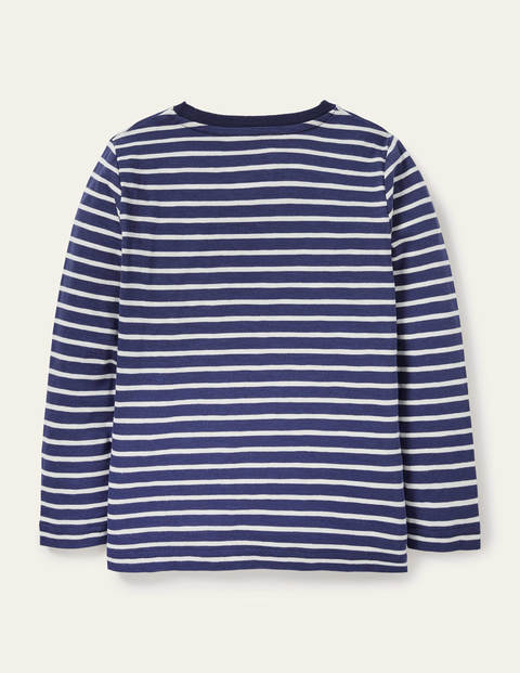 Festliches Breton-Oberteil - College Navy/Ivory Festliches Breton-Oberteil - College Navy/Ivory