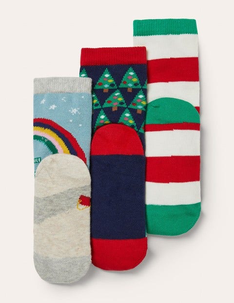 Christmas Socks 3 Pack - Mutli Christmas Socks 3 Pack - Mutli