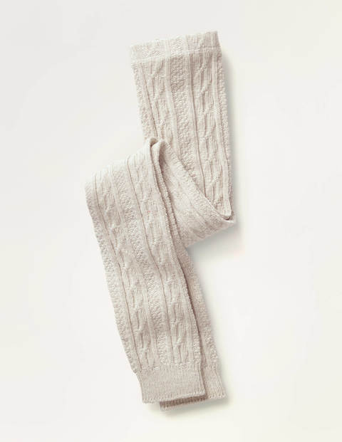 Cable Footless Tights - Oatmeal Cable Footless Tights - Oatmeal