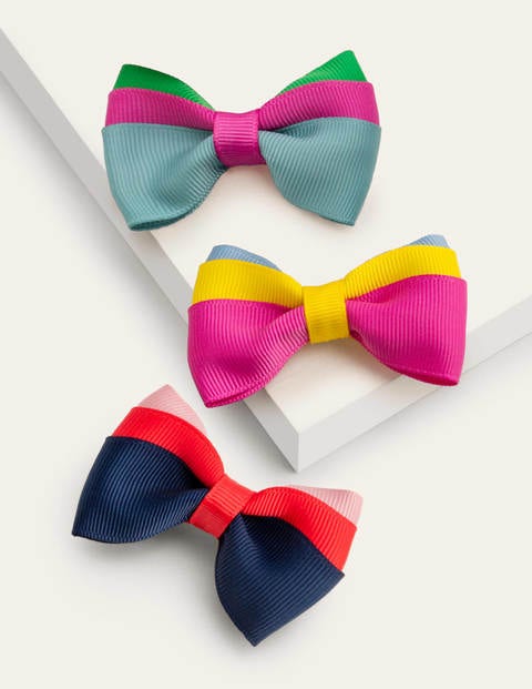 Hair Clips 3 Pack - Rainbow Bows Hair Clips 3 Pack - Rainbow Bows
