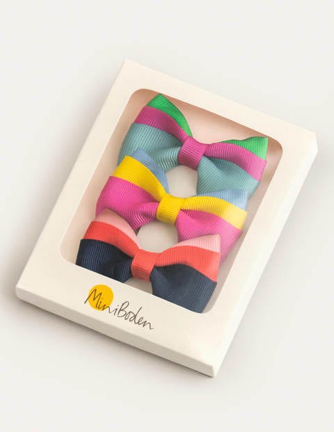 Hair Clips 3 Pack - Rainbow Bows Hair Clips 3 Pack - Rainbow Bows