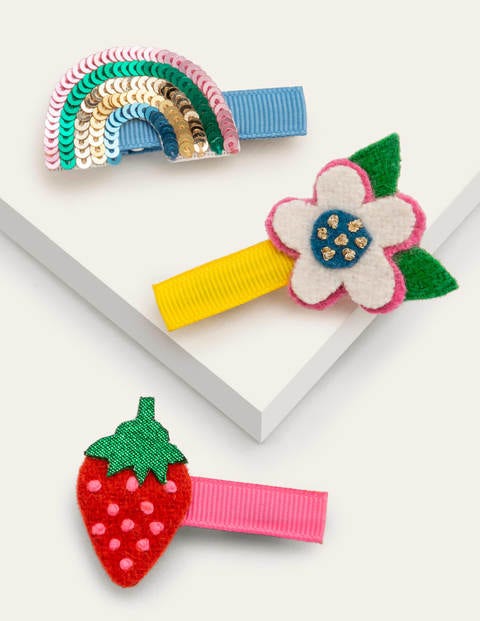 Haarclips im 3er-Pack - Ländliches Grün/Bunt Haarclips im 3er-Pack - Ländliches Grün/Bunt