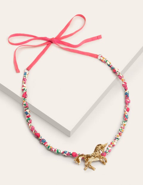 Fabric Necklace - Sequin Unicorn Fabric Necklace - Sequin Unicorn