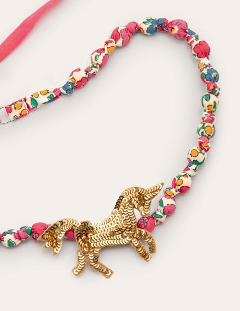 Fabric Necklace - Sequin Unicorn Fabric Necklace - Sequin Unicorn
