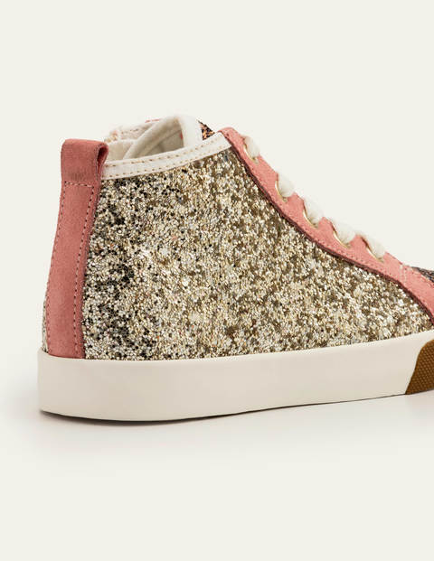 gold glitter high tops