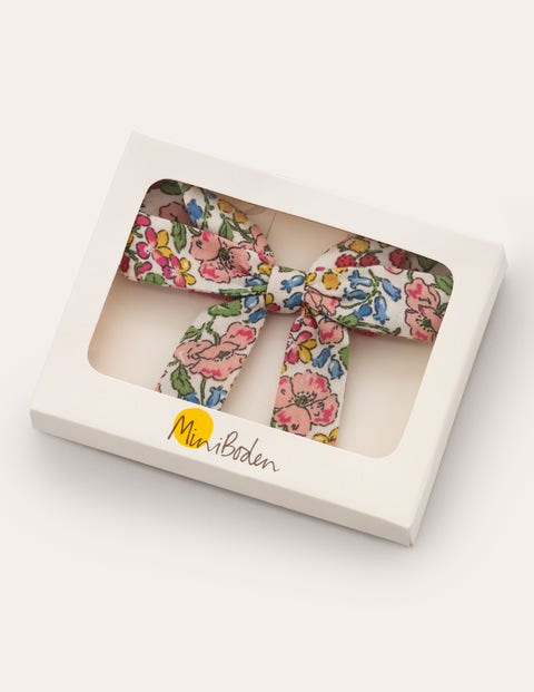 Haarclip mit großer Schleife - Bunt, Vintage-Blumenmuster Haarclip mit großer Schleife - Bunt, Vintage-Blumenmuster