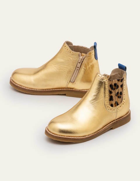 gold dress boots