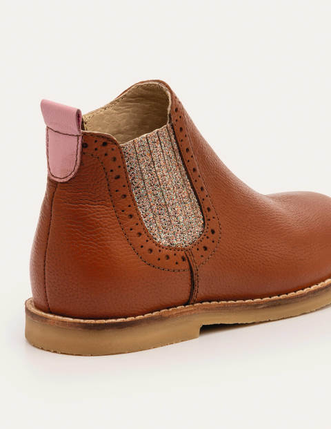 Leather Chelsea Boots - Tan Brown Leather Chelsea Boots - Tan Brown