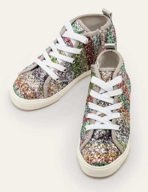 Rainbow Glitter High Tops - Multi Rainbow Glitter Rainbow Glitter High Tops - Multi Rainbow Glitter