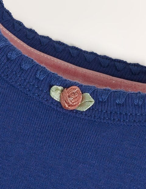 Long-sleeved Rosebud T-shirt - Starboard Blue Long-sleeved Rosebud T-shirt - Starboard Blue