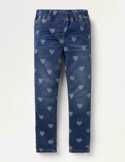 보덴 걸즈 레깅스 Boden Adventure-flex Denim Leggings - Mid Vintage Heart