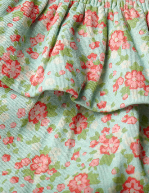 Ruffle Neck Top - Orkney Blue Vintage Posy Ruffle Neck Top - Orkney Blue Vintage Posy