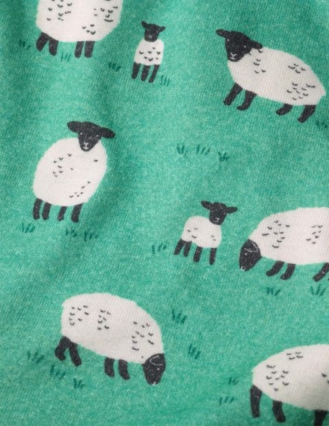 Cosy Long John Pajamas - Asparagus Green Sheep Cosy Long John Pajamas - Asparagus Green Sheep
