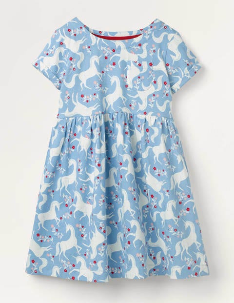 Fun Jersey Dress - Frosted Blue Unicorn Fun Jersey Dress - Frosted Blue Unicorn