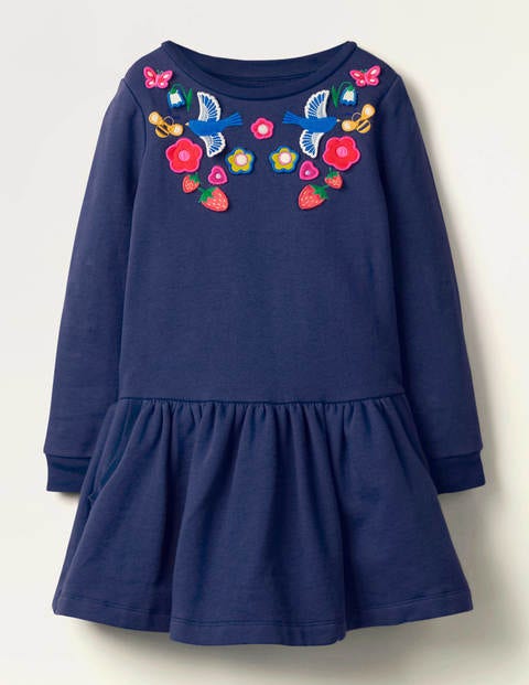 Cosy Appliqué Dress - College Navy Cosy Appliqué Dress - College Navy