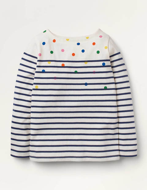 Everyday Breton - Ivory/Blue Rainbow Spot Everyday Breton - Ivory/Blue Rainbow Spot