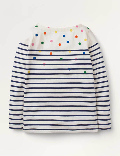 Everyday Breton - Ivory/Blue Rainbow Spot Everyday Breton - Ivory/Blue Rainbow Spot