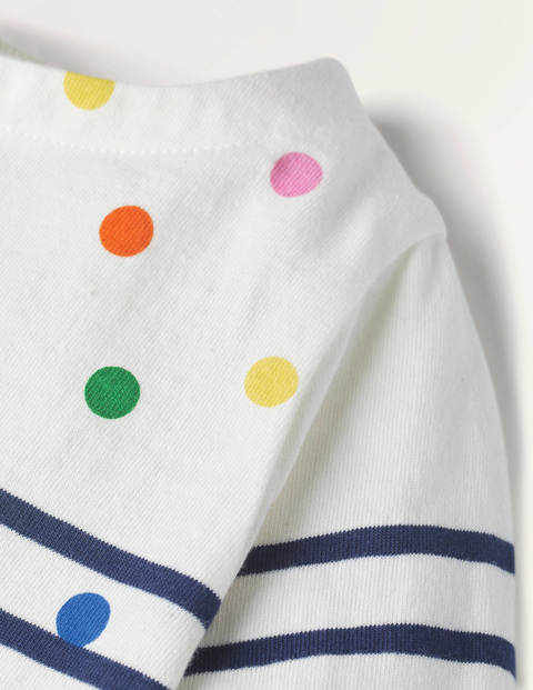 Everyday Breton - Ivory/Blue Rainbow Spot Everyday Breton - Ivory/Blue Rainbow Spot