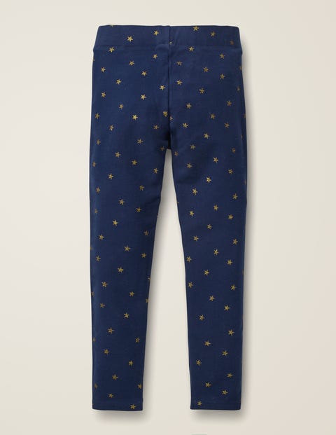 Fröhliche bequeme Leggings - Schuluniform-Navy, Goldene Sterne Fröhliche bequeme Leggings - Schuluniform-Navy, Goldene Sterne