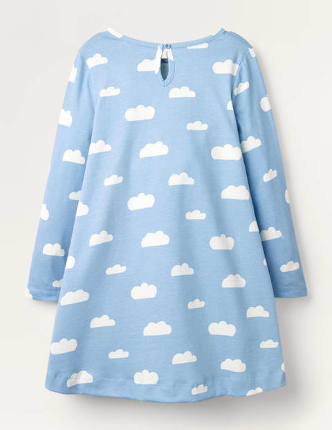 Big Appliqué Jersey Dress - Frosted Blue Bunnies Big Appliqué Jersey Dress - Frosted Blue Bunnies