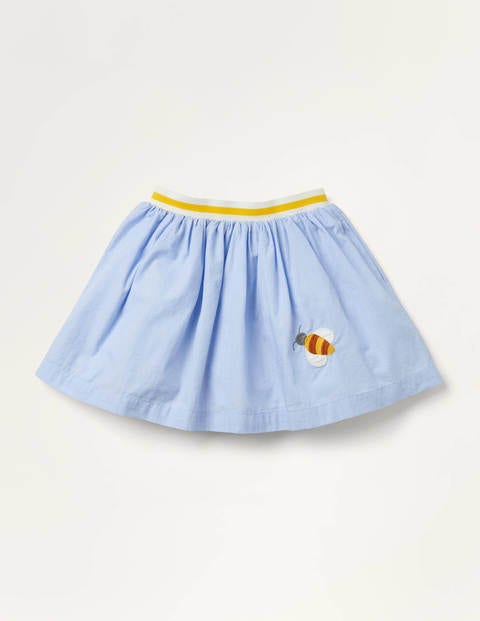 Scene Appliqué Skirt - Chambray Flowers & Bees Scene Appliqué Skirt - Chambray Flowers & Bees