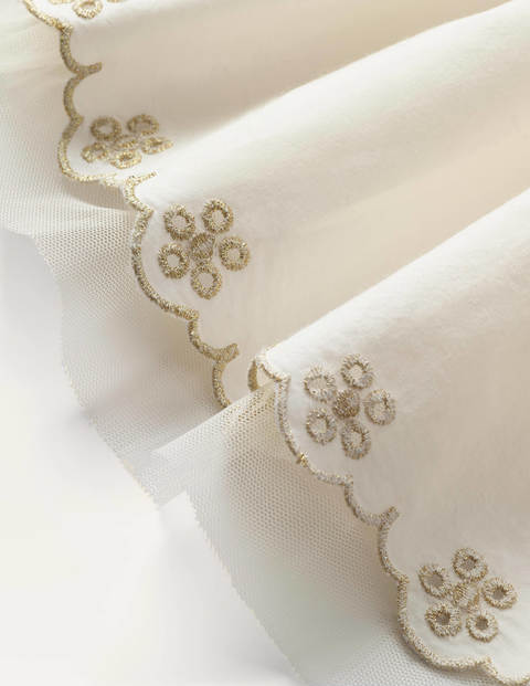 Tulle Embroidered Skirt - Ivory Tulle Embroidered Skirt - Ivory