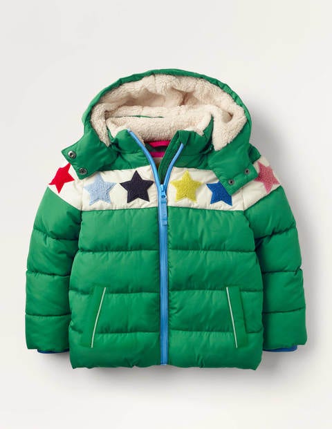 Cosy Padded Jacket - Highland Green Stars Cosy Padded Jacket - Highland Green Stars