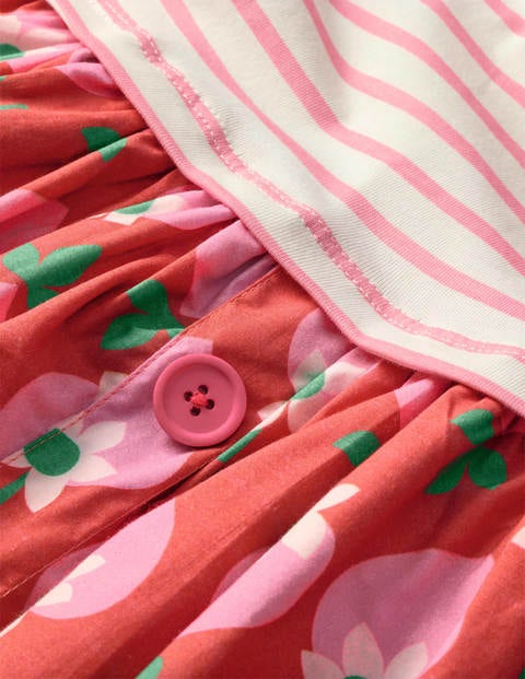 Hotchpotch Dress - Pale Red Geo Strawberry Hotchpotch Dress - Pale Red Geo Strawberry