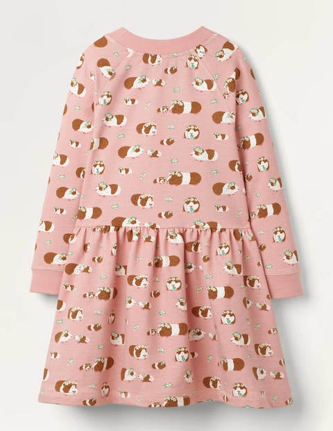 Robe imprimée en jersey - Cochons d'Inde rose craie Robe imprimée en jersey - Cochons d'Inde rose craie