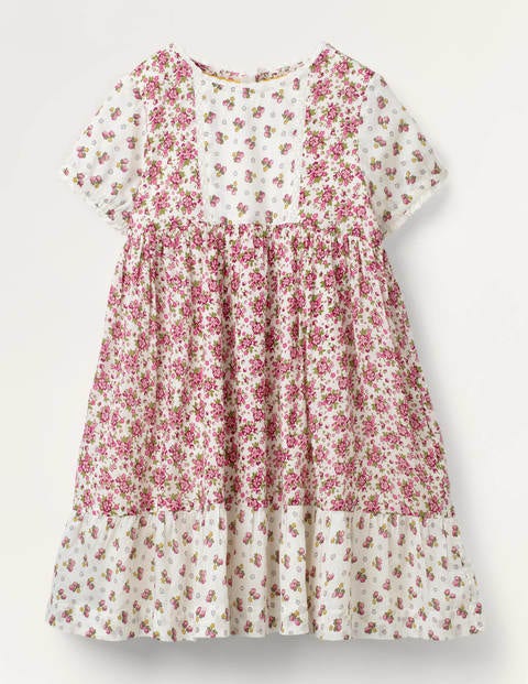 Vintage Posy Dress - Ivory/ Plum Vintage Posy Vintage Posy Dress - Ivory/ Plum Vintage Posy