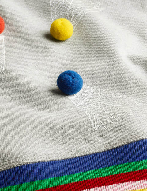Pom Cosy Sweatshirt - Grey Marl Shuttlecock Pom Cosy Sweatshirt - Grey Marl Shuttlecock