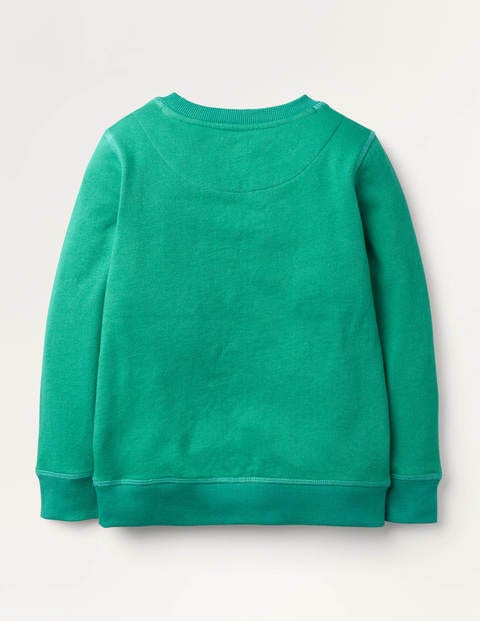 Appliqué Snuggly Sweatshirt - Asparagus Green Flower Appliqué Snuggly Sweatshirt - Asparagus Green Flower