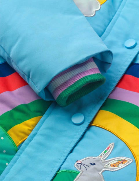 Sherpa-lined Anorak - Surfboard Blue Bunny Scene Sherpa-lined Anorak - Surfboard Blue Bunny Scene