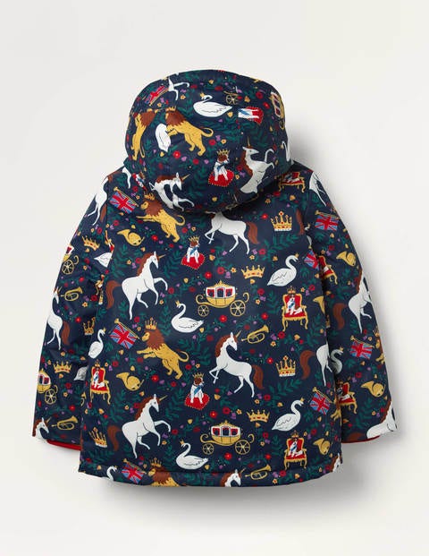 Anorak mit Sherpa-Futter - Schuluniform-Navy, Britischer Toile Anorak mit Sherpa-Futter - Schuluniform-Navy, Britischer Toile