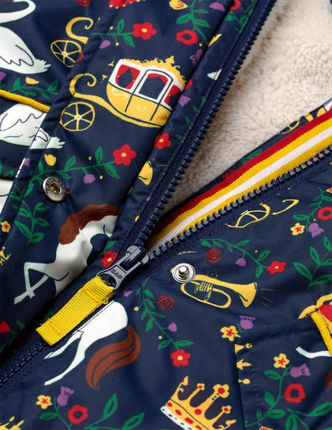 Anorak mit Sherpa-Futter - Schuluniform-Navy, Britischer Toile Anorak mit Sherpa-Futter - Schuluniform-Navy, Britischer Toile