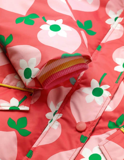 Sherpa-lined Anorak - Pale Red Geo Strawberry Sherpa-lined Anorak - Pale Red Geo Strawberry