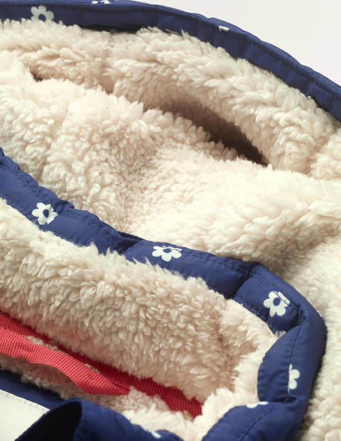 Cosy 2 in 1 Padded Jacket - College Navy Geo Flower Cosy 2 in 1 Padded Jacket - College Navy Geo Flower