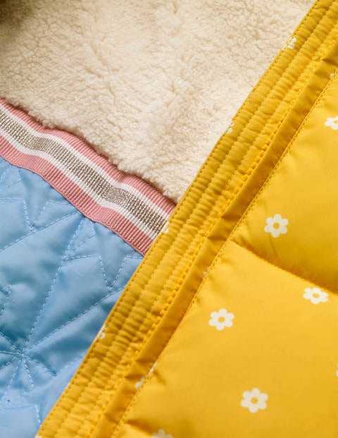 Cosy 2 in 1 Padded Jacket - Honeycomb Yellow Geo Flower Cosy 2 in 1 Padded Jacket - Honeycomb Yellow Geo Flower