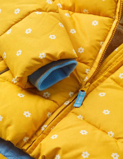 Cosy 2 in 1 Padded Jacket - Honeycomb Yellow Geo Flower Cosy 2 in 1 Padded Jacket - Honeycomb Yellow Geo Flower