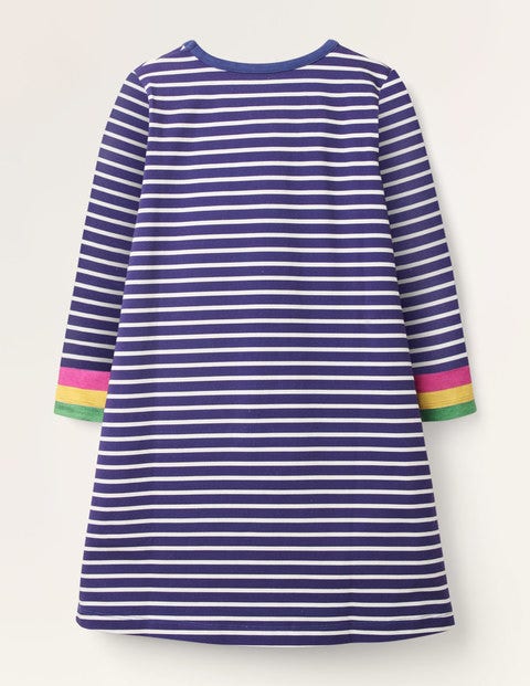 Fun Pocket Jersey Dress - Starboard Rainbow Cuff Fun Pocket Jersey Dress - Starboard Rainbow Cuff