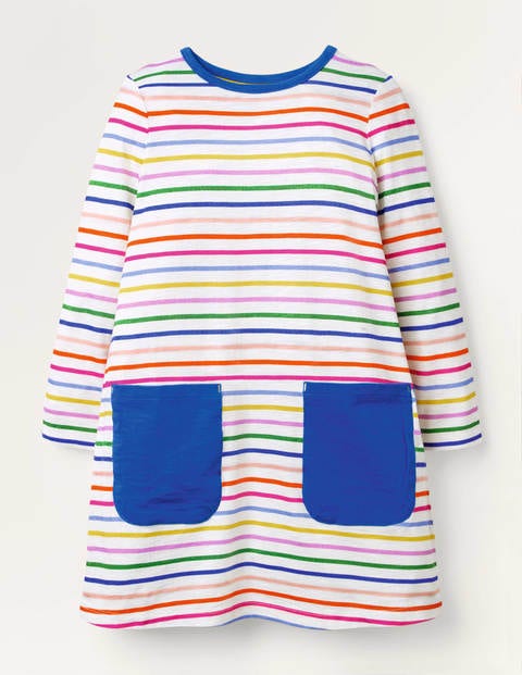 Fun Pocket Jersey Dress - Shocking Pink Multi Fun Pocket Jersey Dress - Shocking Pink Multi