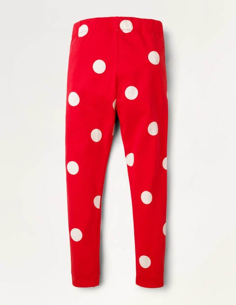 Fun Leggings - Fire Red and Ivory Spot Fun Leggings - Fire Red and Ivory Spot