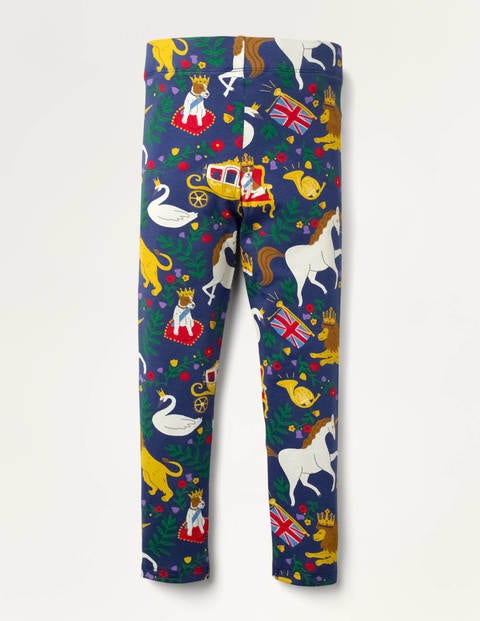 Fun Leggings - Starboard Blue British Toile Fun Leggings - Starboard Blue British Toile