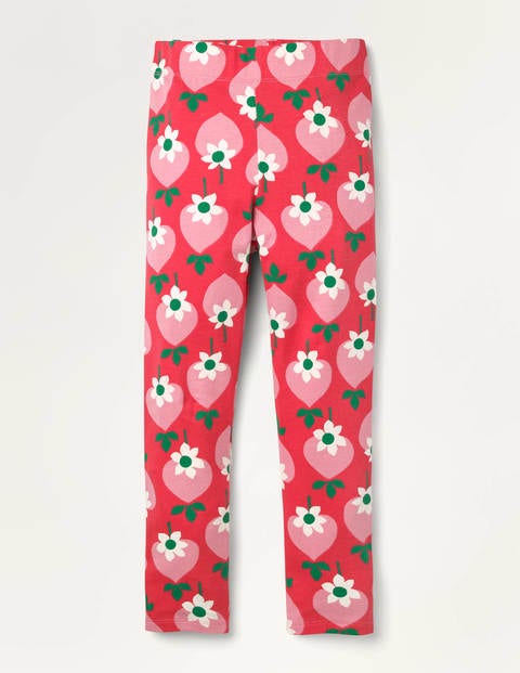 Fun Leggings - Pale Red Geo Strawberry Fun Leggings - Pale Red Geo Strawberry
