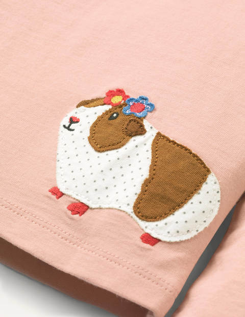 Appliqué Front & Back T-shirt - Provence Pink Guinea Pigs Appliqué Front & Back T-shirt - Provence Pink Guinea Pigs