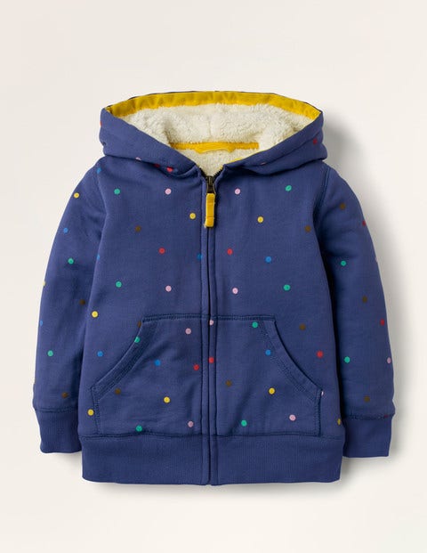 Shaggy-lined Hoodie - Starboard Blue Multi Spot