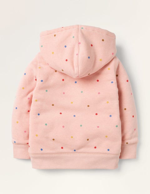 Shaggy-Lined Hoodie - Provence Dusty Pink Multi Spot Shaggy-Lined Hoodie - Provence Dusty Pink Multi Spot